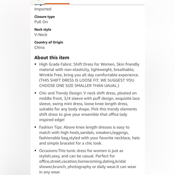 30 MISSKY Womens 3/4 Sleeve Shift Dress NWT size large retails $38.00 - Picture 5 of 13